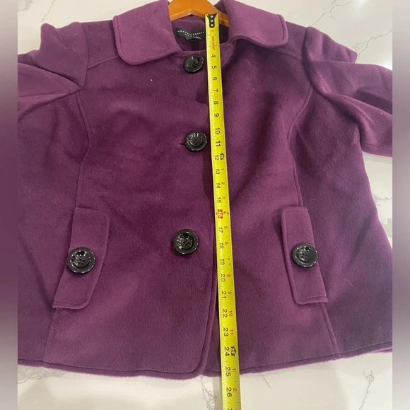 Vintage Grace Elements Women’s Purple Soft Warm Wool Coat Crop Large (16w) EUC - Picture 7 of 9